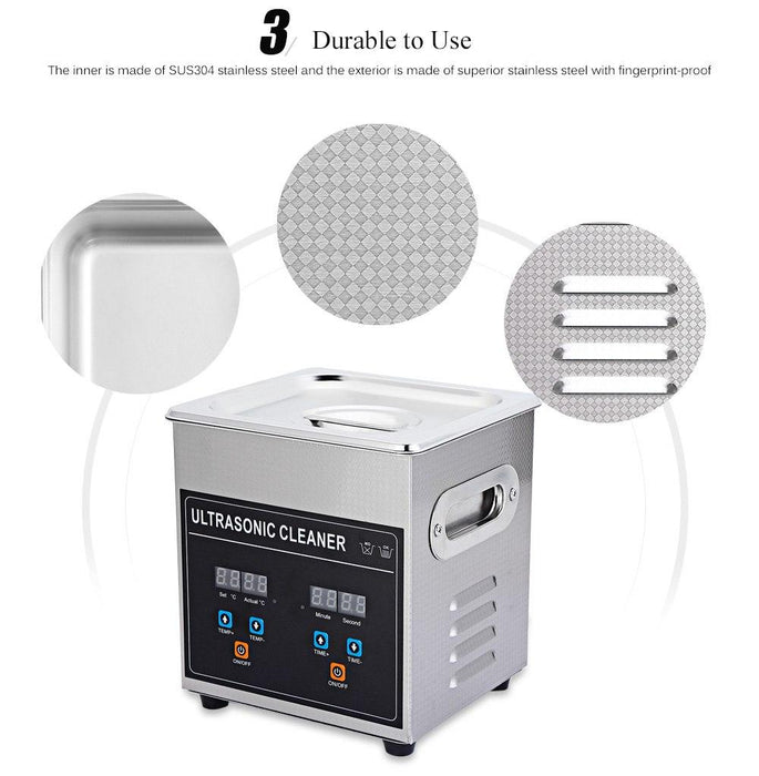 Portable Mini Digital Ultrasonic Cleaner - Dynagem 