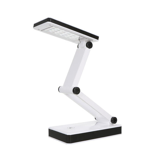 Portable Folding 24 LED Table Lamp Desk Light Sensitive Touch Control 3 Levels Adjustable Brightness Dimmable USB Charging Port 4 * AA Batteries Powered Operated for Students Reading Working Bedroom Study Room - Dynagem 
