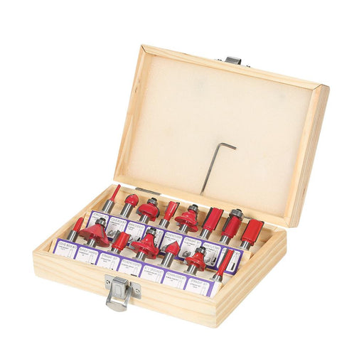 15PCS Milling Cutter Router Bit Set 8mm Shank Mill Woodworking Wood Cutters Tool for Floor Handmade Engraving Cutting - Dynagem 
