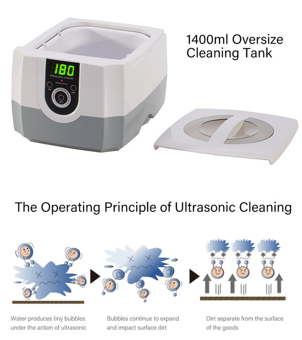 1400ml Intelligent Ultrasonic Cleaner - Dynagem 