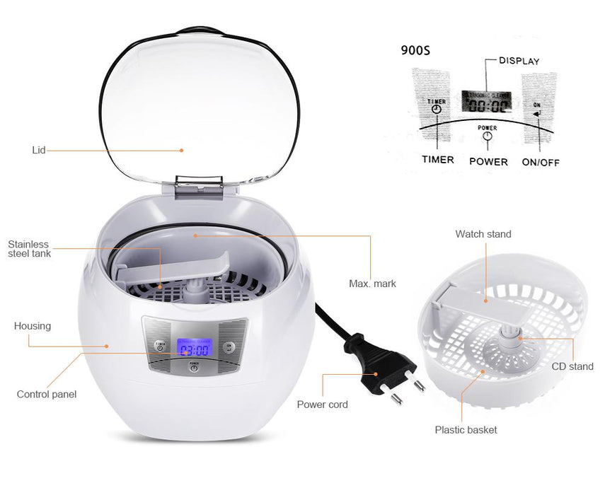 750ML Ultrasonic Cleaner - Dynagem 