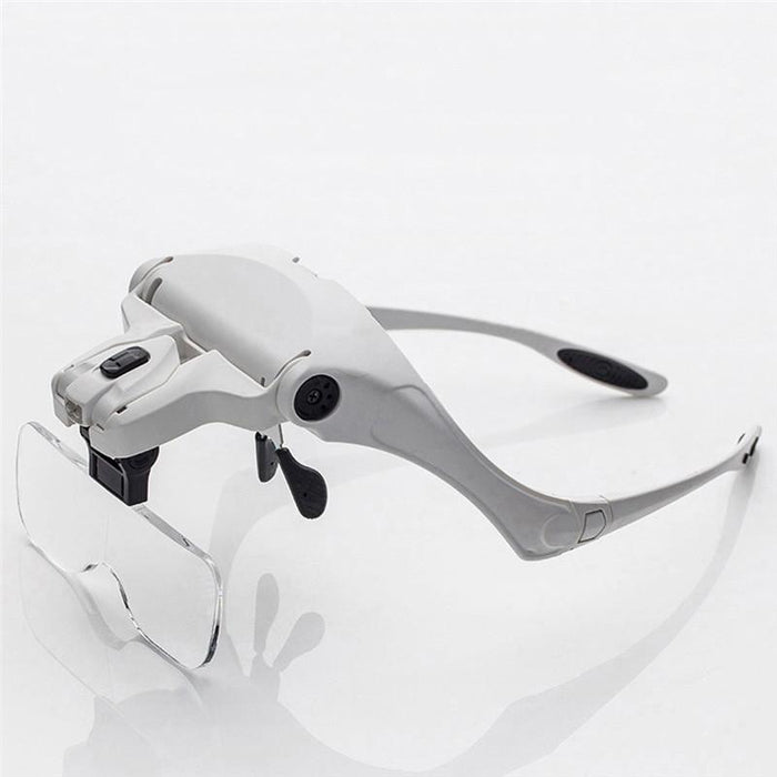Interchangeable Lens Magnifier Glasses Loupe With Light - Dynagem 
