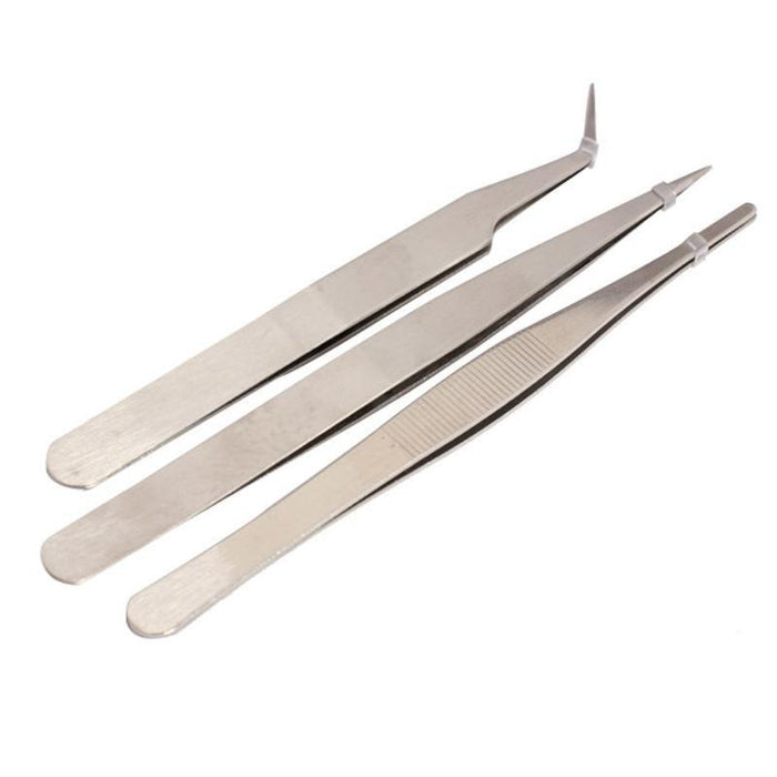 3PCS Stainless Steel Tweezers - Dynagem 