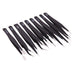 9pcs  Anti-static Stainless Steel Tweezers - Dynagem 
