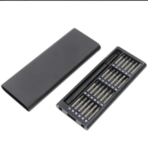 Precision Aluminium Alloy Screwdriver with 24 Steel Bits - Dynagem 