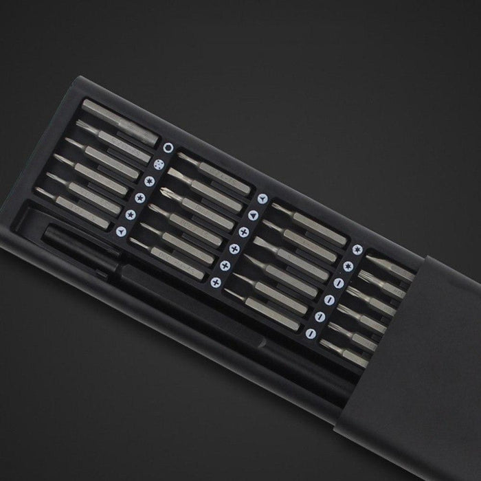 Precision Aluminium Alloy Screwdriver with 24 Steel Bits - Dynagem 