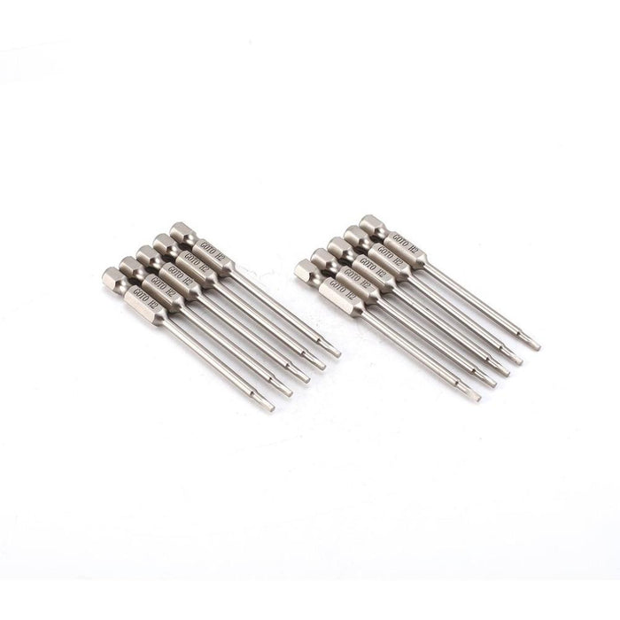 10 Pcs SH1/4, 75mm Long S2 Magnetic Hex Head Screwdriver Bits - Dynagem 