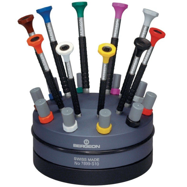 Bergeon 7899.S10 10 Piece Ø90mm Revolving Stand